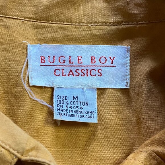 Bugle Boy Classics Orange Button Down Shirt 100% Cotton Women's Size Medium - Picture 2 of 6